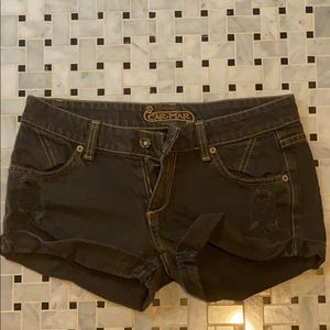 Carmar denim shorts green cutoffs